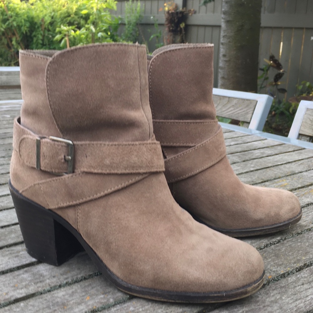 BCBG Generation Suede Heeled Ankle Booty